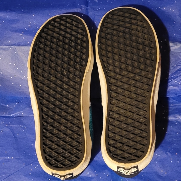 Vans Unisex Sneakers, Men's 6.5/Woman's 8, Sparkly blue and black - Picture 4 of 5